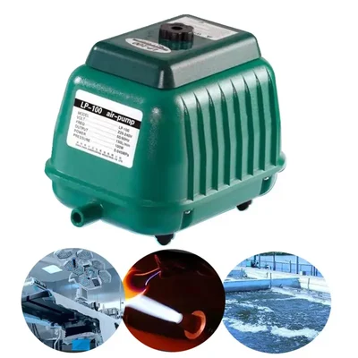 Resun LP-100 Low Noise Aquarium Air Pump Used for Larger Aerobic Biocycle Sewage Systems & Biofloc & Fish Farming
